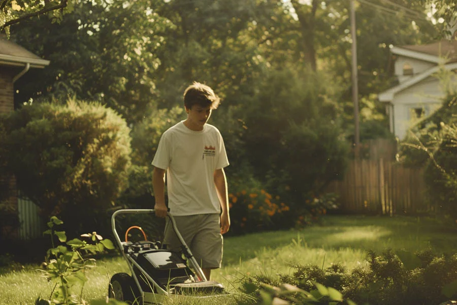 electric walk behind mower