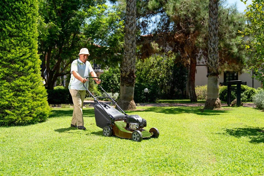 electric walk behind mower